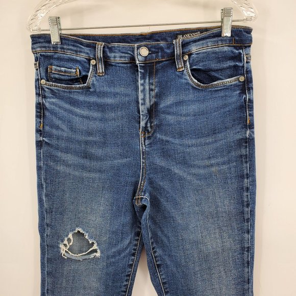 Blank NYC The Bowery Cropped Boot Cut Women's Raw Hem Jeans Size 30 - Picture 7 of 11